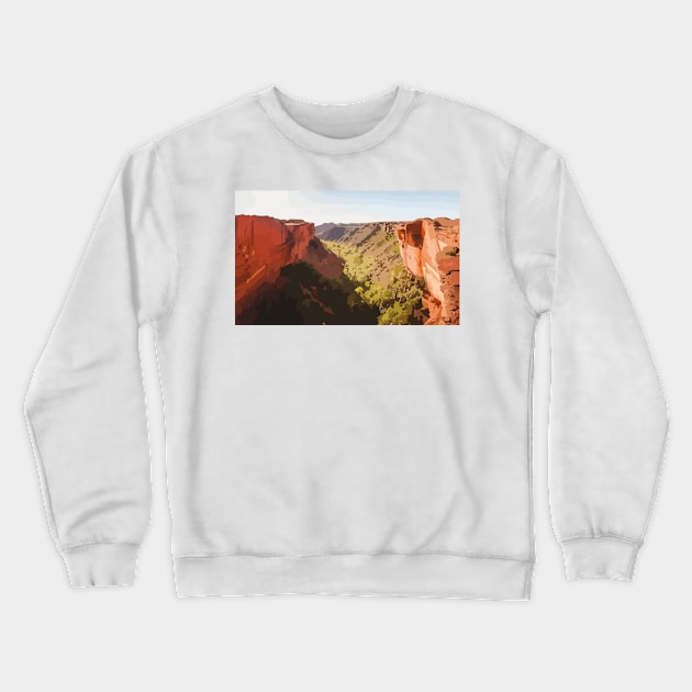 Kings Canyon Vector Painting Crewneck Sweatshirt by gktb